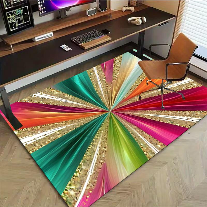 Yun2 Home Teppich Abstrakt Modern Multicolour Rutschfest Waschbar B/H: 60 x 90 cm - Bild 6