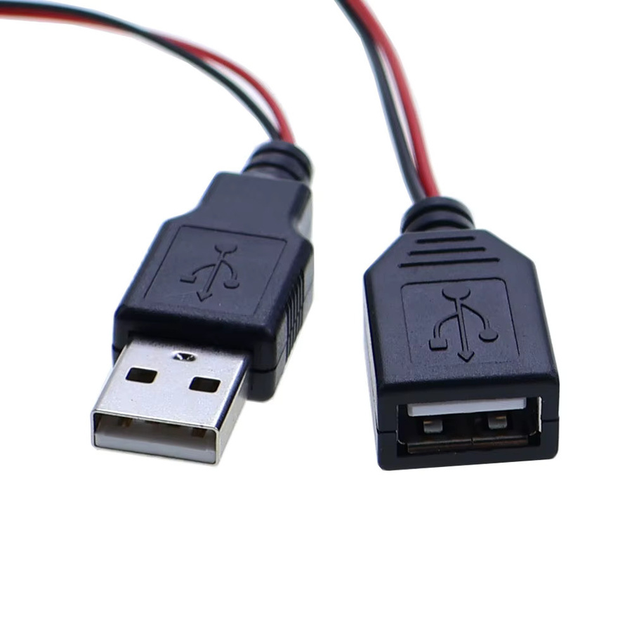 JCD USB-A auf XH2.54 PH2.0 Adapterkabel, 2-adriges Stromkabel zur Übertragung, Schwarz, Länge: 20 cm - Bild 2