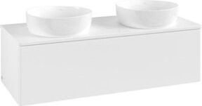 V&B Waschtischunterschrank Antao mit Beleuchtung, Farbe Weiß lackiert, B/T/H: 120 x 50 x 50 cm - Bild 1