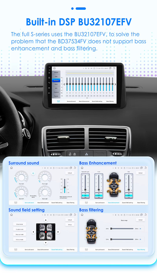 OSSURET 2DIN Android Auto Radio für Opel Meriva B 2009-2014 mit GPS, Wireless CarPlay, 4G und 360 Kamera in Schwarz - Bild 5