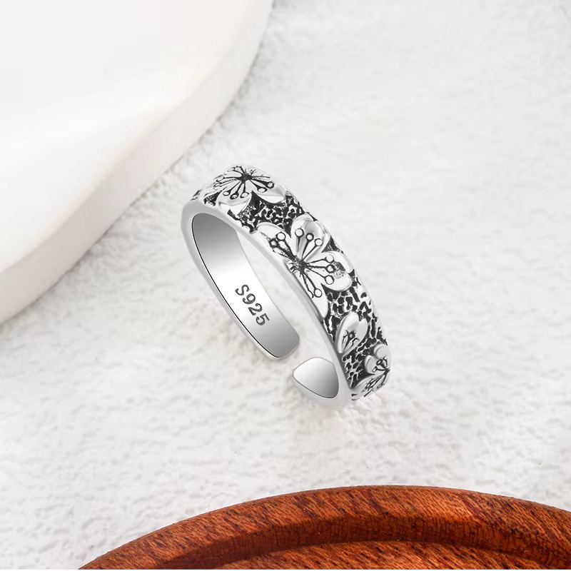 Eheringe 925 Silber, Blume, Damen - Bild 2