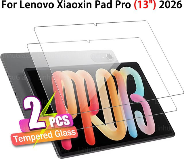 Gehärteter Displayschutz für Lenovo Xiaoxin Pad Pro 13 Zoll (2026 TB376FC), Transparent, HD Klar, Anti-Fingerabdruck und Anti-Kratzer - Bild 1