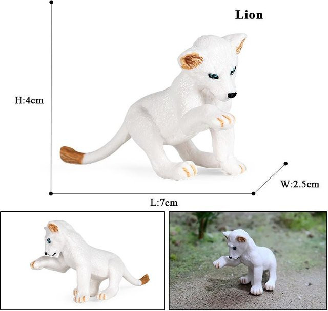 Oenux Afrikanische Wildtiere Simulation Tiger Löwe PVC Lernspielzeug 3-6 Jahre - Bild 1