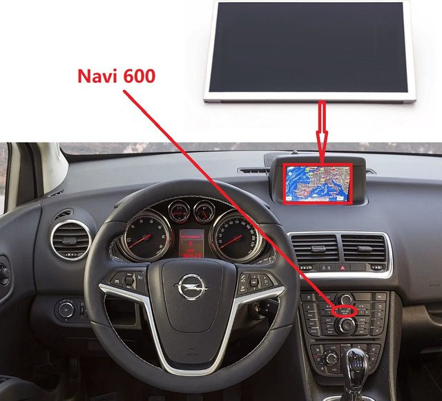 Huataijia 7 Zoll LCD-Display für Opel Meriva B GPS Navigation in Schwarz - Bild 1