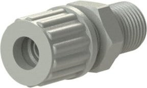 Riegler Gerade Einschraubverschraubung G 1/2 a. für Schlauch 4/6 mm aus PP in Grau - Bild 1