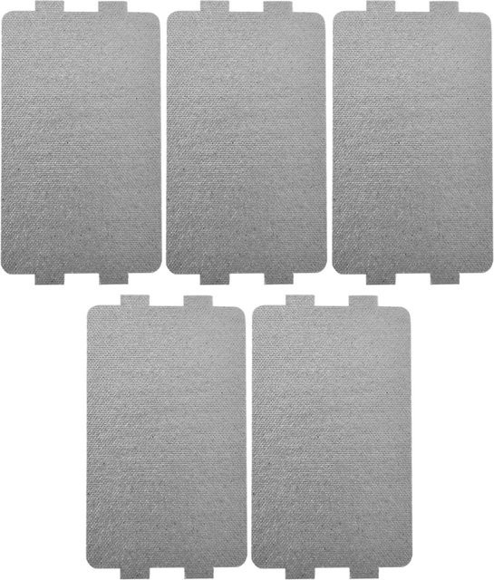 5er Set Universal Mikrowelle Glimmer Platten in Grau, B: 11,6 cm, T: 6,5 cm - Bild 1