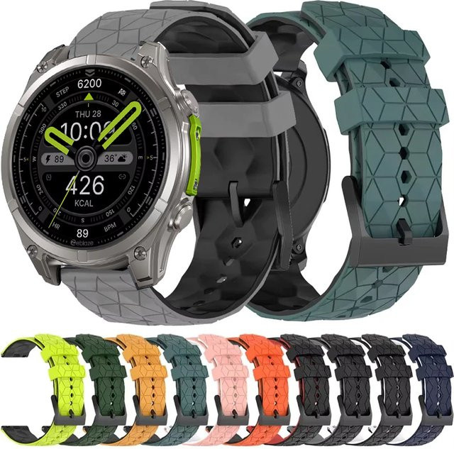 Zeblaze Uhrenarmband Silikon, 22 mm, Schwarz, Unisex - Bild 1