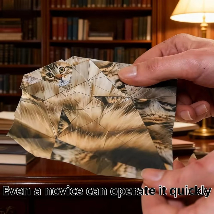 DIY Origami-Set für Katzen und Hunde mit vorbereiteten Linien, 50 oder 100 Blatt buntes Bastelpapier für 3D-Kunsthandwerk und Schreibtischdekoration - Bild 5