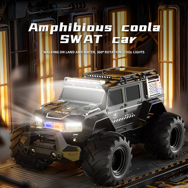 JJRC Amphibisches Polizeiauto, ferngesteuert, mit Licht und Sound - Bild 1