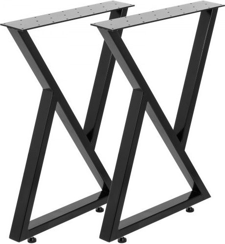 VEVOR Tischbeine Set aus 2 Stück im Zig Zag Style, Metall in Schwarz Matt, Höhe: 50,8 cm - Bild 1