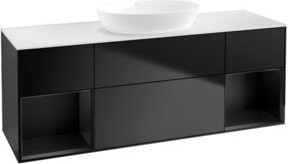 V&B Waschtischunterschrank Finion in Blau lackiert mit Regal, Breite: 160 cm, Tiefe: 50,1 cm, Höhe: 50,1 cm - Bild 1