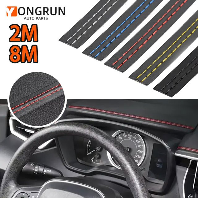 YONGRUN General Motors Innenleiste selbstklebende dekorative Lederlinie für die Instrumententafel in Schwarz - Bild 1