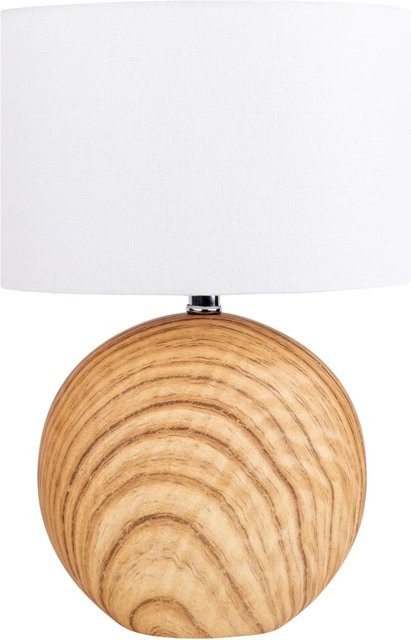Näve Keramik-Tischleuchte Woody in Naturfarben, B/T/H: 31,5 x 21 x 13,5 cm - Bild 1