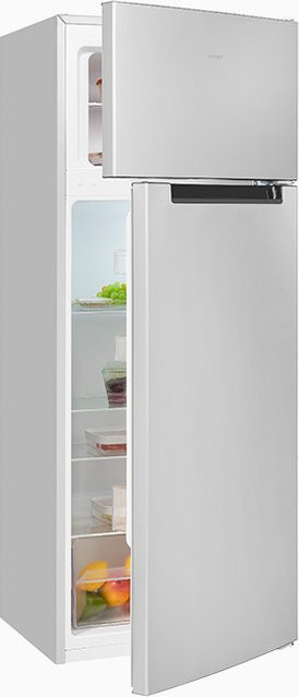 Exquisit KGC270-45-040F Kühl-Gefrierkombination in Silber, freistehend mit LED-Innenbeleuchtung, B/T/H: 55,5 x 60,0 x 206,0 cm - Bild 1