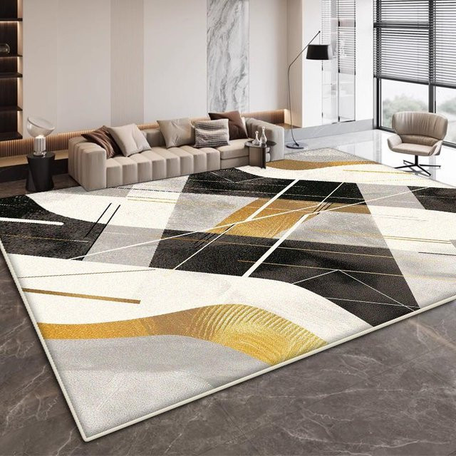 Karpetti Wohnzimmerteppich mit modernem geometrischem Design, rutschfest und waschbar, Mehrfarbig, B x T: 200 x 250 cm - Bild 1