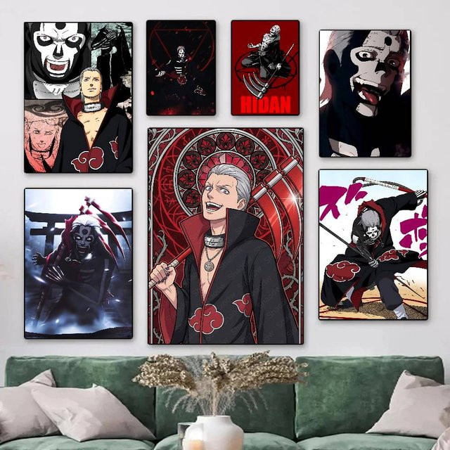 Vintage Naruto Hidan Manga Poster HD-Druck als Wandkunst für dein Zuhause, B: 15,0 cm, H: 10,0 cm - Bild 1