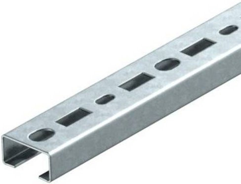 OBO Bettermann Profilschiene aus Metall in Silber, L x B x H: 150 x 35 x 18 mm - Bild 1