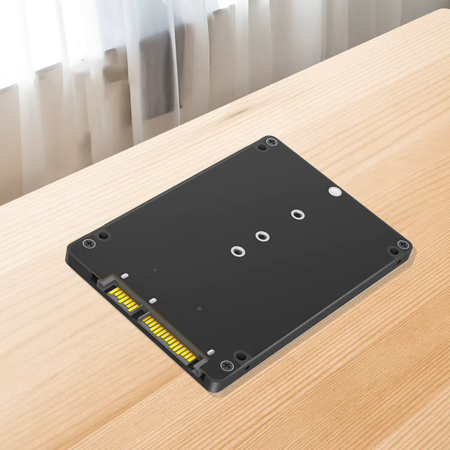 APWIKOGER M.2 NGFF B-Key zu 2,5-Zoll-SATA-III-SSD-Gehäuse Adapter in Schwarz für Laptops - Bild 2