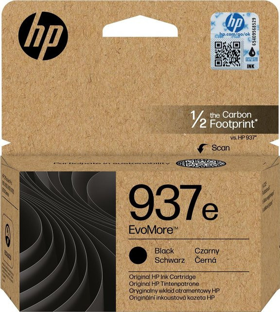 HP 937e EvoMore Tintenpatrone Schwarz für Officejet Pro 9122e, 9125e, 9135e, 9720e und 9730e - Bild 1