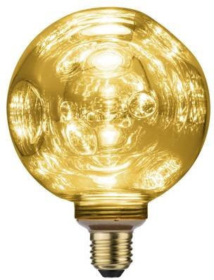 Paulmann LED Globe Leuchtmittel E27 Warmweiß Gold/Messing, Ø 12,5 cm x H 16,4 cm - Bild 1