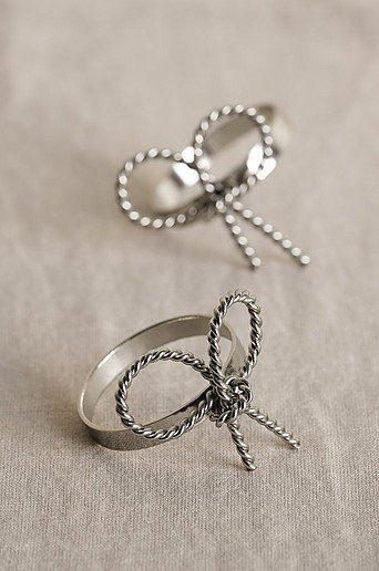 Jotex CUTE Serviettenringe aus Metall im 2er-Pack in Gold und Silber - Bild 1