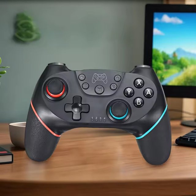 AyeBeau USB Bluetooth Kabelloser Controller für Nintendo Switch, OLED Lite und PC Gamepad in Schwarz oder Blau - Bild 1