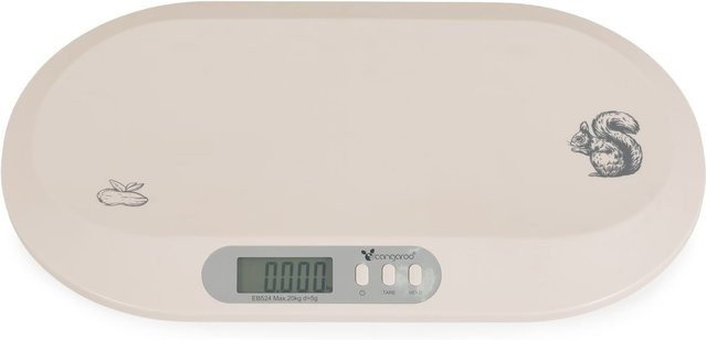 Cangaroo Babywaage Peanut mit Maßband, LCD-Display, Tara-Funktion und Haltefunktion, beige, bis 20 kg - Bild 1