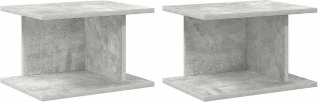 Set aus 2 vidaXL Nachttischen in Grau mit Beton-Optik, B/T/H: 40 x 30 x 25 cm - Bild 1