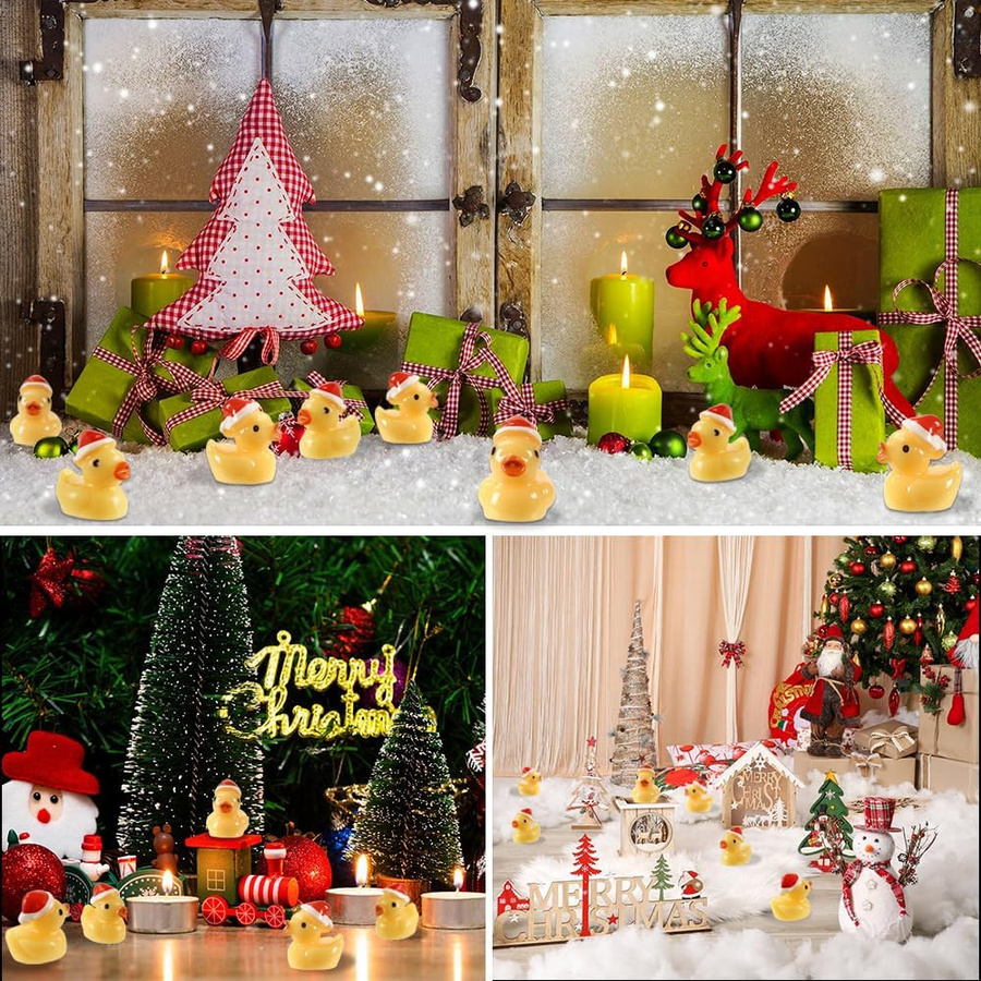 Yiran Toy Mini-Weihnachtsenten aus Harz für DIY-Feengärten und Weihnachtsdekorationen - Bild 2