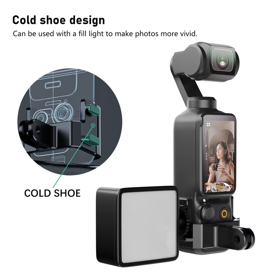 DJI Osmo Pocket 3 Aluminium Schutzrahmen mit Schnellspanner Halterung in Schwarz - Bild 6