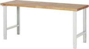 Rau Werkbank 7000-1 höhenverstellbar, braun, B: 200 cm, T: 70 cm, H: 79-114 cm - Bild 1