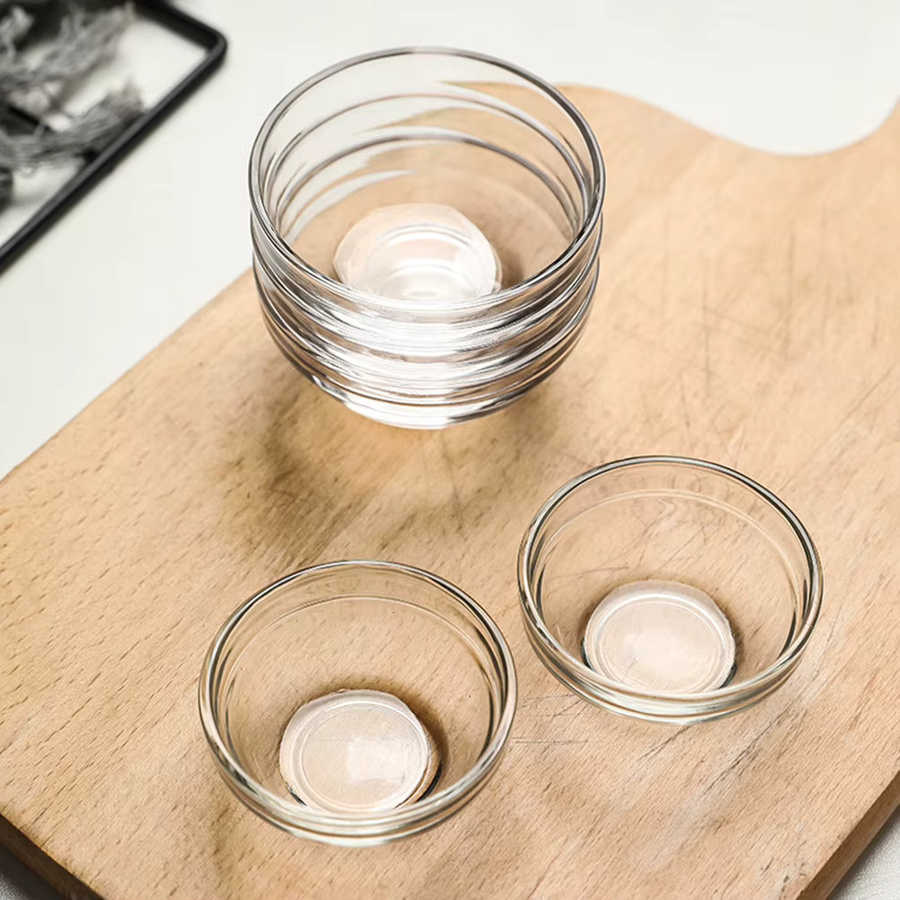 Bozai 3er-Set hitzebeständige Kuchenschüsseln aus Glas in transparent, vielseitige Dessert- und Salatbehälter - Bild 2