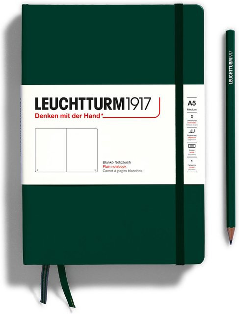LEUCHTTURM1917 Notizbuch Medium blanko Hardcover A5 Forest Green - Bild 1