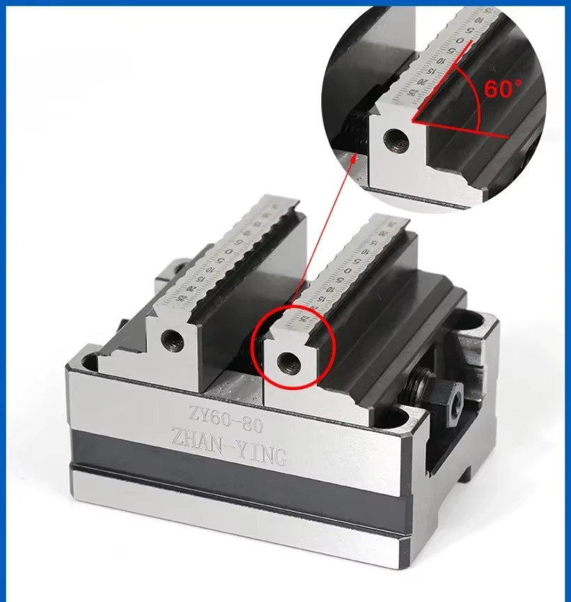 Hochpräziser selbstzentrierender CNC-Schraubstock für Vierdreh-Tischbefestigungen in Silber mit 0,03 mm Konzentrizität - Bild 2