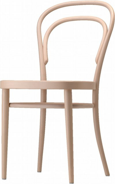 Thonet 214 Stuhl aus Buche mit Rohrgeflecht in Braun - Bild 1