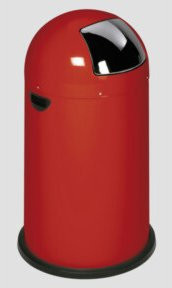 VAR Abfallsammler mit Stahl-Inneneimer und Metallgriff, rot, 40 l - Bild 1