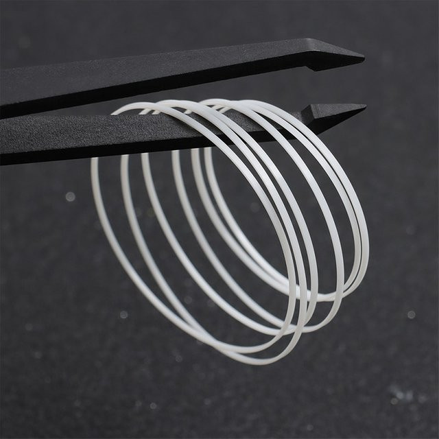 Uhren-O-Ring Gummi, 30,5-38 mm Innendurchmesser, 0,45 mm Dick, Weiß - Bild 1