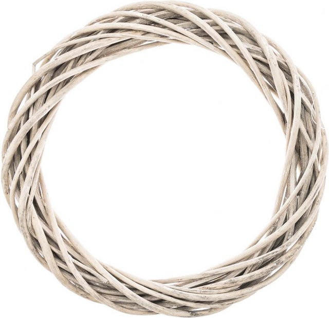 Rico Design Weidenkranz in Grau mit einem Durchmesser von 25 cm - Bild 1