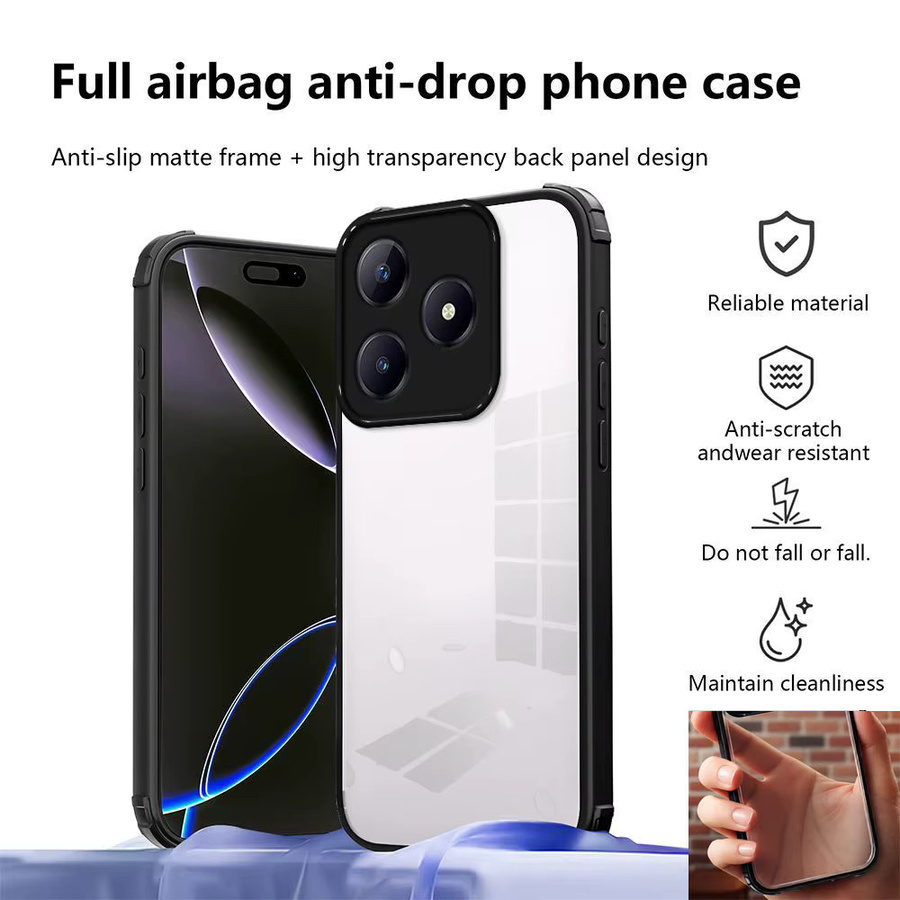 Realme Handyhülle für Realme C63, Realme C61 und Realme Narzo N63 in Purple mit stoßfestem Anti-Drop-Schutz und harter Acryl-Rückseite - Bild 2