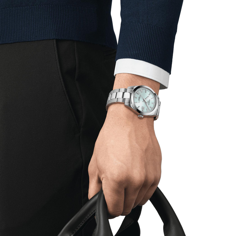 Tissot Automatik-Armbanduhr, Edelstahl, Blau, 40 mm, Herren - Bild 2