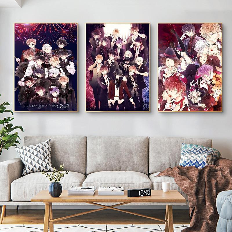 Anime D-Diabolik Lovers Klebeposter aus Papier, Mehrfarbig, B: 21 cm x H: 30 cm - Bild 2
