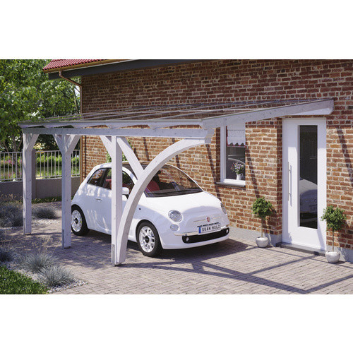 Skan Holz Carport Eifel Weiß B: 300 cm, T: 541 cm, H: 262 cm - Bild 4