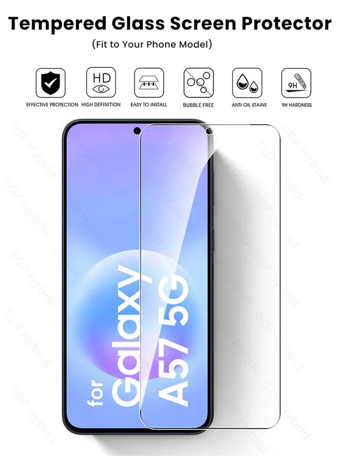 2 Stück Samsung Galaxy A57 5G Schutzglas aus gehärtetem Glas, transparentes Vollbild-Schutzglas mit 9H Härtegrad - Bild 7