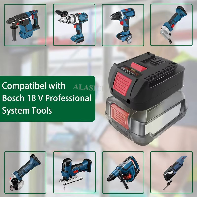 Bosch Batterie Adapter Konverter für 18V PBA auf 18V GBA Akkus in Schwarz - Bild 3