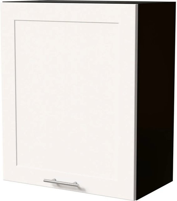 Feldmann-Wohnen Hängeschrank Oslo W2/60 Küchenschrank in Schwarz und Weiß Matt mit Soft-Close-Türen, B/T/H: 60 x 32,5 x 72 cm - Bild 1