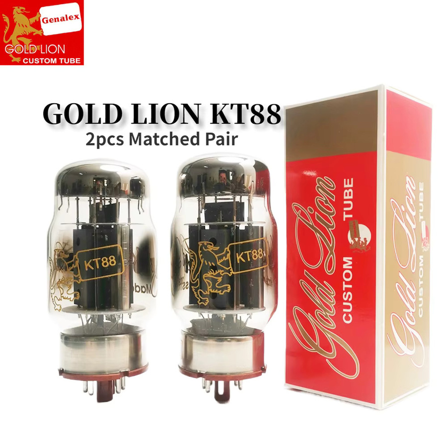 Gold Löwe KT88 Vakuumröhre für Hifi Audio Verstärker DIY Kit in Gold und Transparent - Bild 2