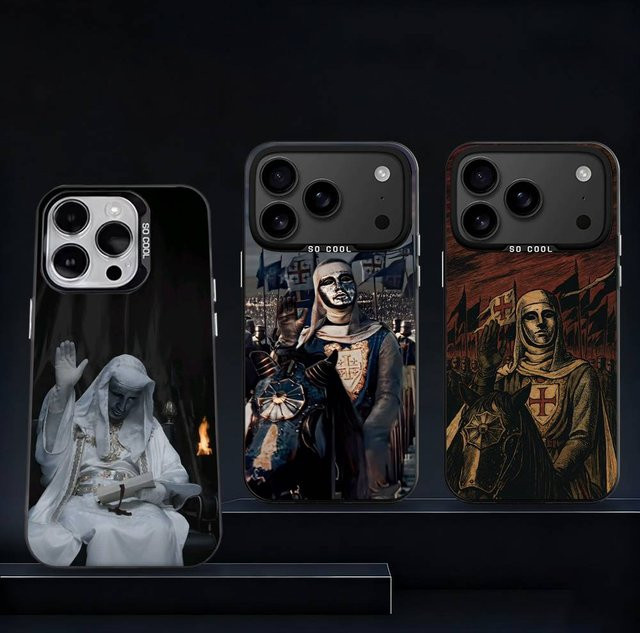 Baldwin IV von Jerusalem Stoßfeste Handyhülle für iPhone 11 bis 17 Pro Max Plus Mini SE, Schwarz Matt - Bild 1