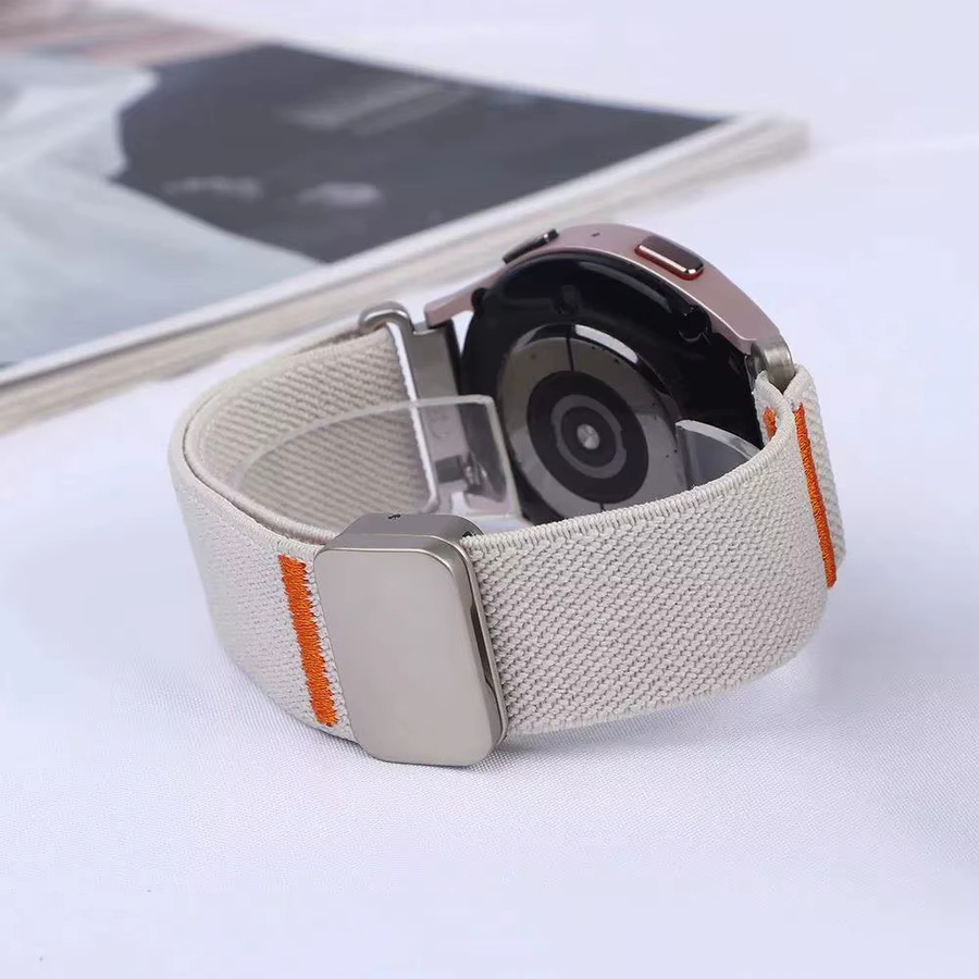 EIMO Uhrenarmband Nylon, Weiß, Magnetische Schnalle, Samsung Galaxy Watch 8/8 Classic - Bild 1