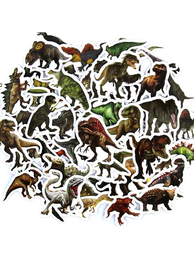 Bandai Dinosaurier-Aufkleber, 100-teiliges Set, multicolour - Bild 6
