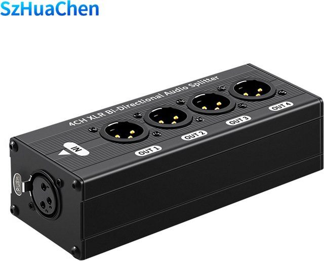 TITAK XLR Audio-Splitter symmetrisch 1 In 4 Out in Schwarz - Bild 1